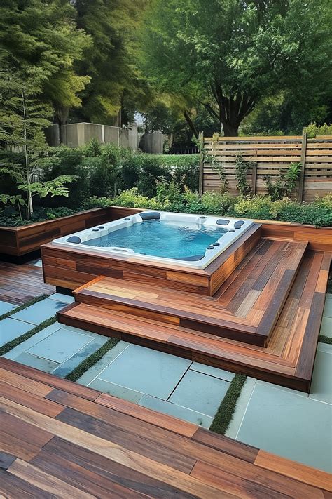 Deck Around Hot Tub Idea Using Tuffblock Deck Blocks