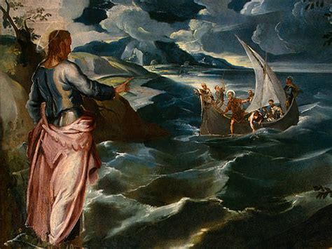 TINTORETTO CHRIST AT THE SEA OF GALILEE, C. 1575-1580, DETAL (картина ...