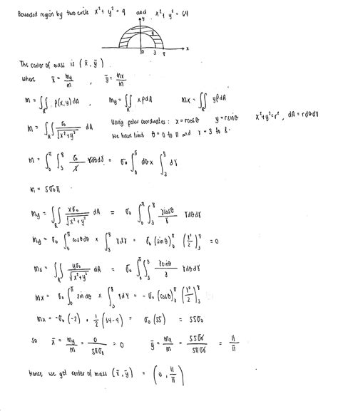 Solved If A Plane Lamina Occupies The Region In The Xy Plane Between