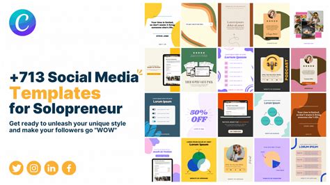 713 Social Media Templates For Solopreneur 🎨 For 9 By Marlene Konu