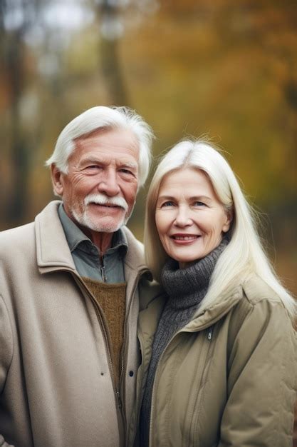 Premium Ai Image Portrait Of A Happy Couple Standing Outdoors Created