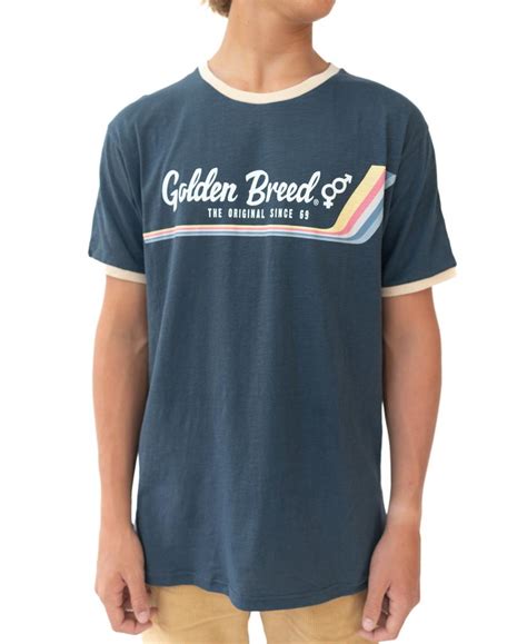 Retro Ringer Tee Navy