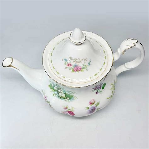 Royal Albert Flowers Of The Month Tea Pot Clyde On Th Antiques