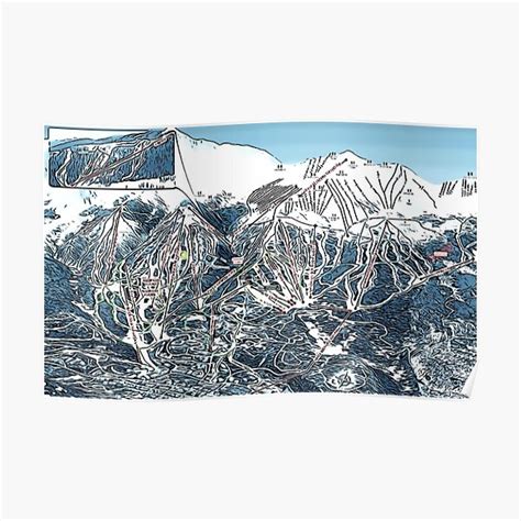 "Breckenridge trail map graphic" Poster for Sale by Del0860 | Redbubble