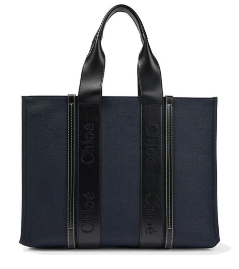 Chloe Woody Large Denim Tote Chloe