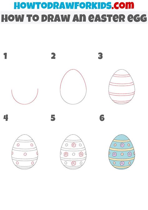 How To Draw An Easter Egg Step By Step Easter Eggs Easter Drawings