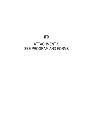 Fillable Online IFB ATTACHMENT S SBE PROGRAM AND FORMS Fax Email Print