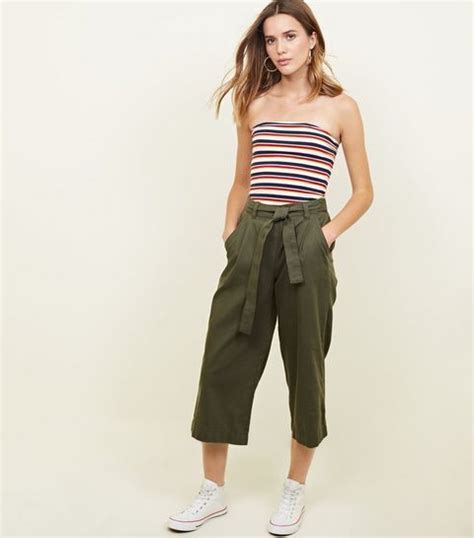 Khaki Lightweight Denim Culottes