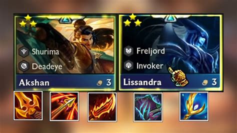 3 Star Akshan Lissandra Backline Melting Duo TFT Runeterra Reforged