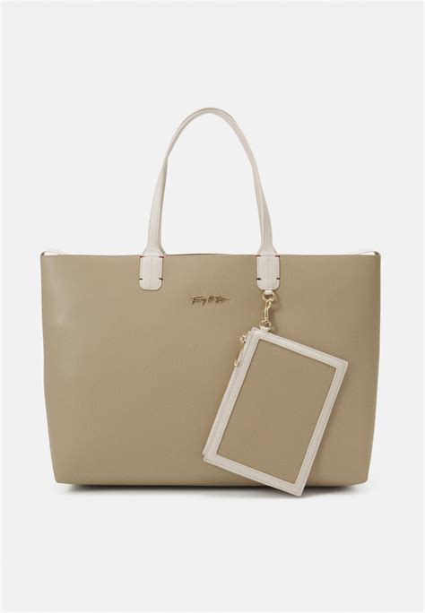 Tommy Hilfiger Iconic Tote Set Shopping Bag Beige Zalando At