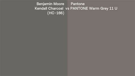 Benjamin Moore Kendall Charcoal Hc 166 Vs Pantone Warm Grey 11 U Side