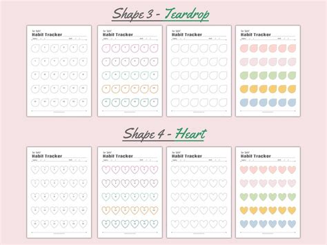 30 Day Challenge Printable Pdf Single Habit Tracker Blank Monthly Habit