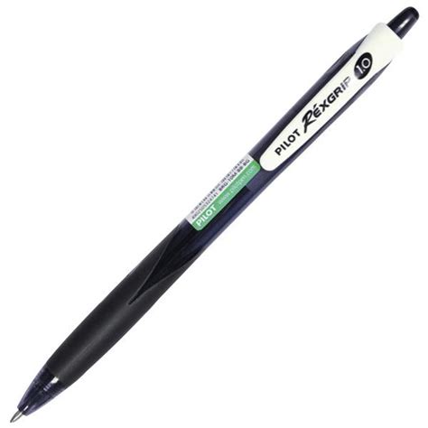 Pilot Begreen Rexgrip Black Retractable Ballpoint Pen 1 0mm Medium Tip Officemax Nz