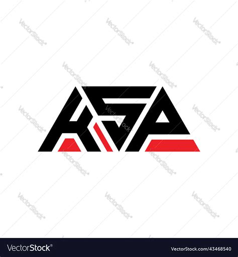 Ksp Triangle Letter Logo Design Royalty Free Vector Image