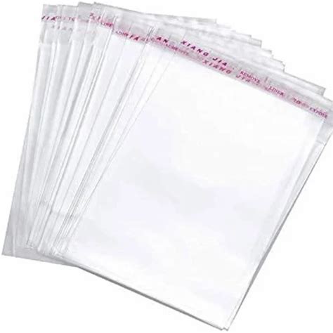 Transparent Plain Rectangular Bopp Printed Packaging Bag Size 2 X 1 5