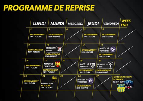 Actualit U Programme De Reprise Voir En Club Football Hot Sex Picture