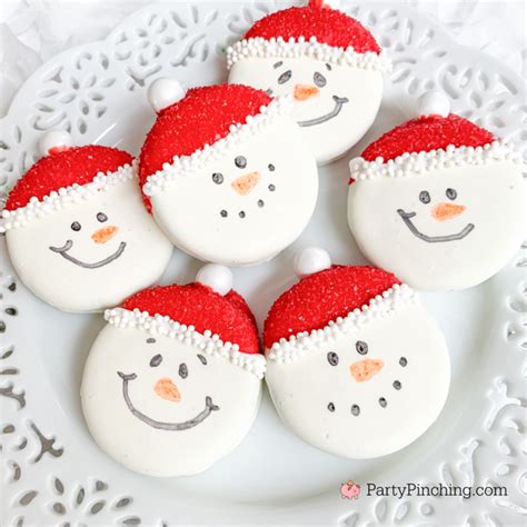 Easy Oreo Snowman Cookies No Bake Christmas Cookie Exchange Recipe
