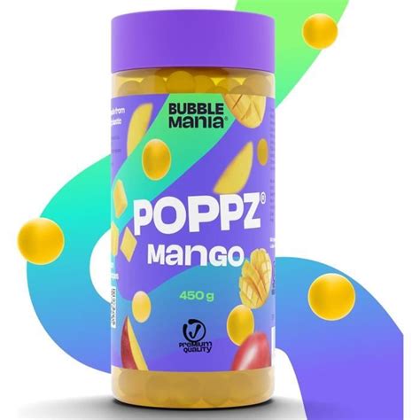 Poppz Fruit Popping Boba Pearls Pour Bubble Tea Mix Fruit Popping