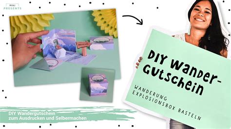 Diy Wandergutschein Basteln Gutschein F R Eine Wanderung Originell