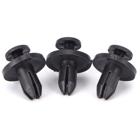 Pcs Mm Auto Car Bumper Fender Retainer Push Black Plastic Clips