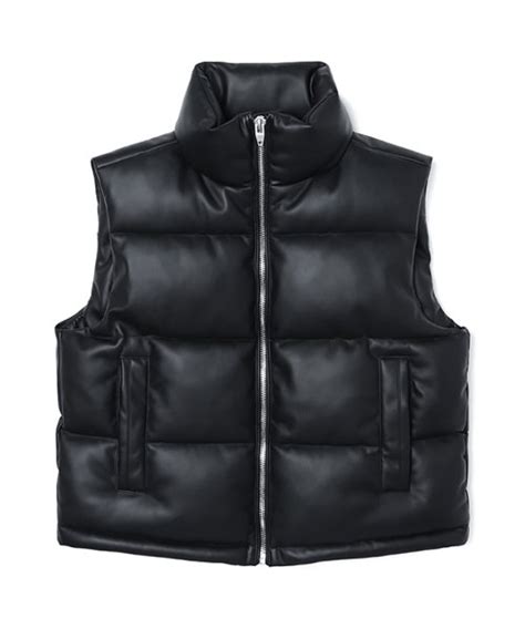 Musinsa Ad Hoc Unisex Eco Leather Padded Vest Black Hzave