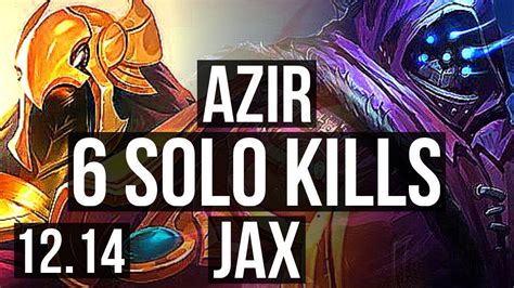 AZIR Vs JAX TOP Rank 7 Azir 6 Solo Kills 1 5M Mastery 900 Games