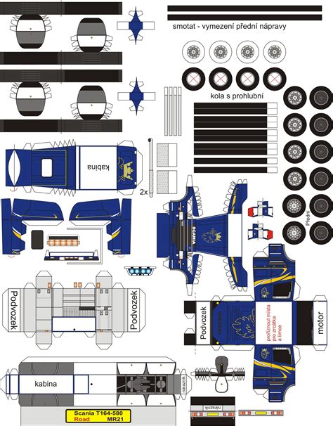 Papercraft Diorama Mr21 Scania T164 580 2217 2836 Paper Trucks