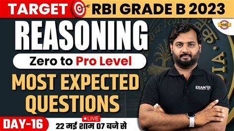 Reasoning For Rbi Grade B Exam Rbi Grade B Reasoning Most