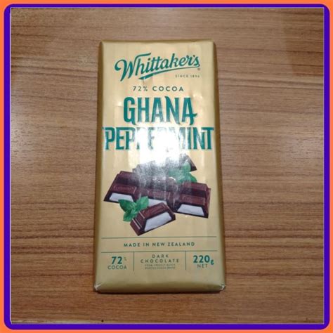 Promo Whittakers Ghana Peppermint 72 Cocoa Dark Chocolate 220 Gr