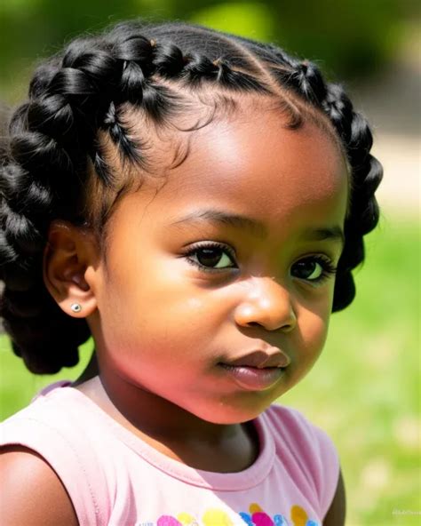 Adorable Black Baby Girl Beautiful AI Photo Generator Starryai