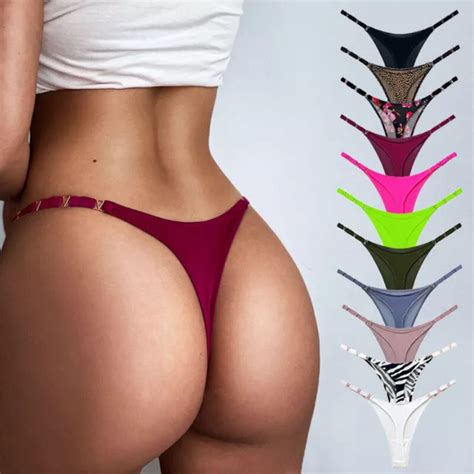 9ER PACK DAMEN Sexy Hoher Schnitt Tanga G String Slips T Back