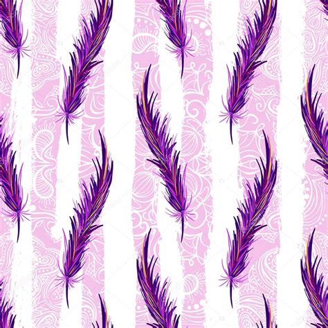 Feathers Seamless Pattern Stock Vector Artskvortsova 119861244