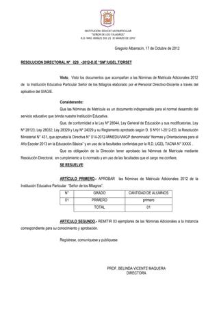 Resolucion Nomina PDF