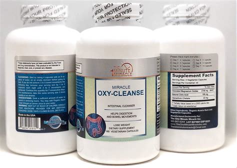 Miracle Oxy Colon Limpiador Intestinal 1 Botella Super Value 180