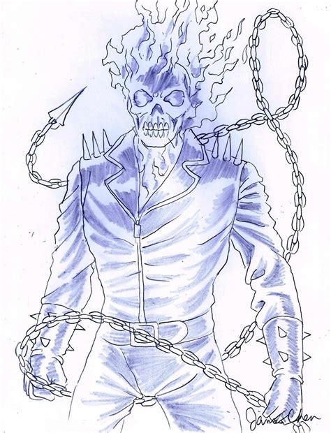 Ghost Rider Drawings In Pencil