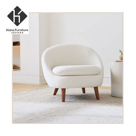 Jual Kursi Sofa Minimalis Single Seater Kursi Tamu Kayu Jati Sofa