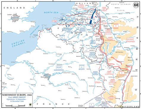 Map of WWII: Western Europe Sept 15 - Dec 15, 1944