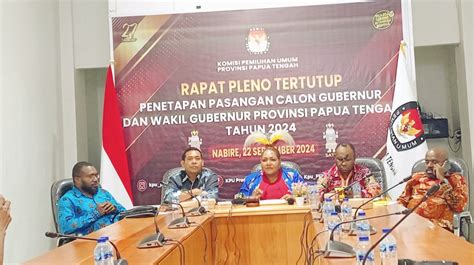 Kpu Tetapkan Paslon Pilgub Papua Tengah