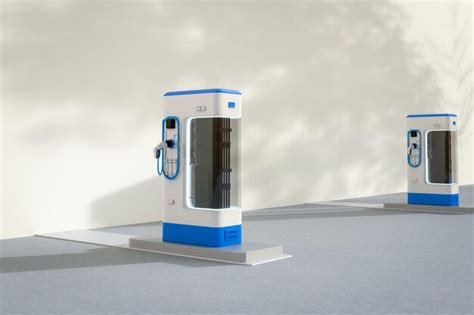 Premium Photo D Rendering Group Of Ev Charging Stations Or Electric