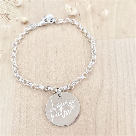 Pulsera Personalizada Plata con Medalla Bellota Colorá