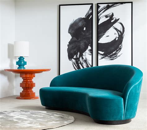 Ignacio L Luxe Sofa Brass Base Architonic