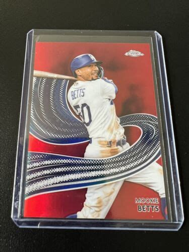 2024 Topps Chrome Mookie Betts Strokes Insert Red Refractor 5 EBay