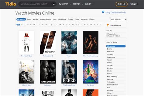 A Review of the Free Streaming Movie Website Yidio