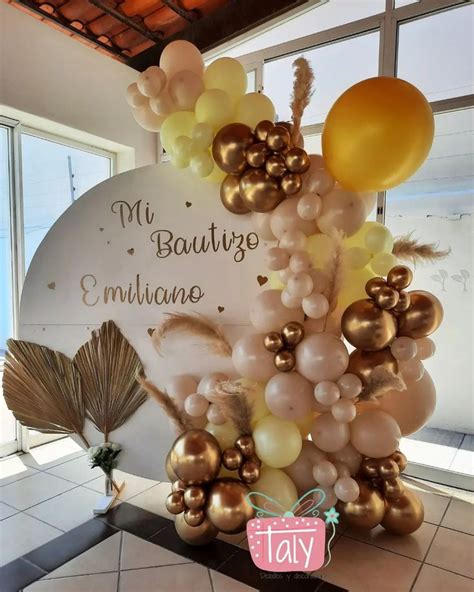 Decoración Para Bautizo 🍂🌾 Ideas Para Decorar Bautizo Bautizo Arofondoblanco Globos Como