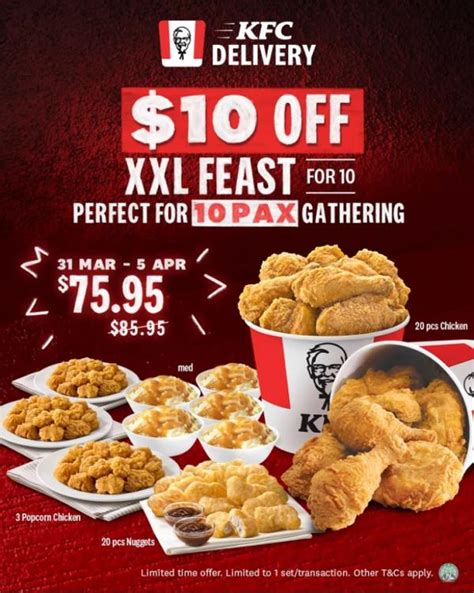 31 Mar 5 Apr 2022l Kfc Delivery 10 Off Xxl Feast Promotion Sg