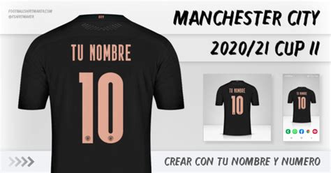 Camiseta Manchester City Cup Ii Crear Con Tu Nombre Y N Mero