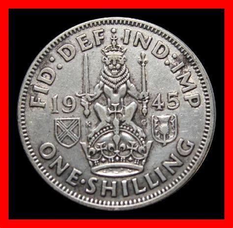 1945 Great Britain One Shilling Scottish Shield In South Africa Clasf Leisure