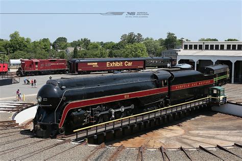 Norfolk And Western Class J Number 611 Takes Its Very First Spin On The Turntable At Spencer S