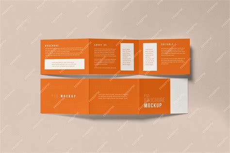 Premium Psd Tri Fold Brochure Mockup