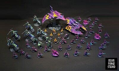 WH40K Eldar Army Commission Crimson Hunter Hemlock Wraithfighter Fire